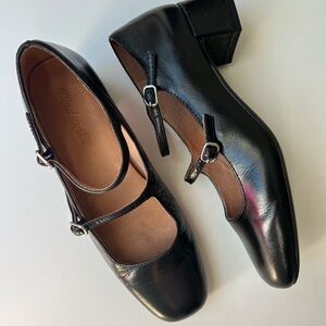 Madewell Black Leather Mary Janes